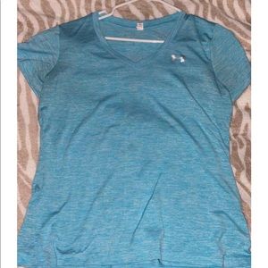 Under Armour Baby Blue V Neck Tee M
